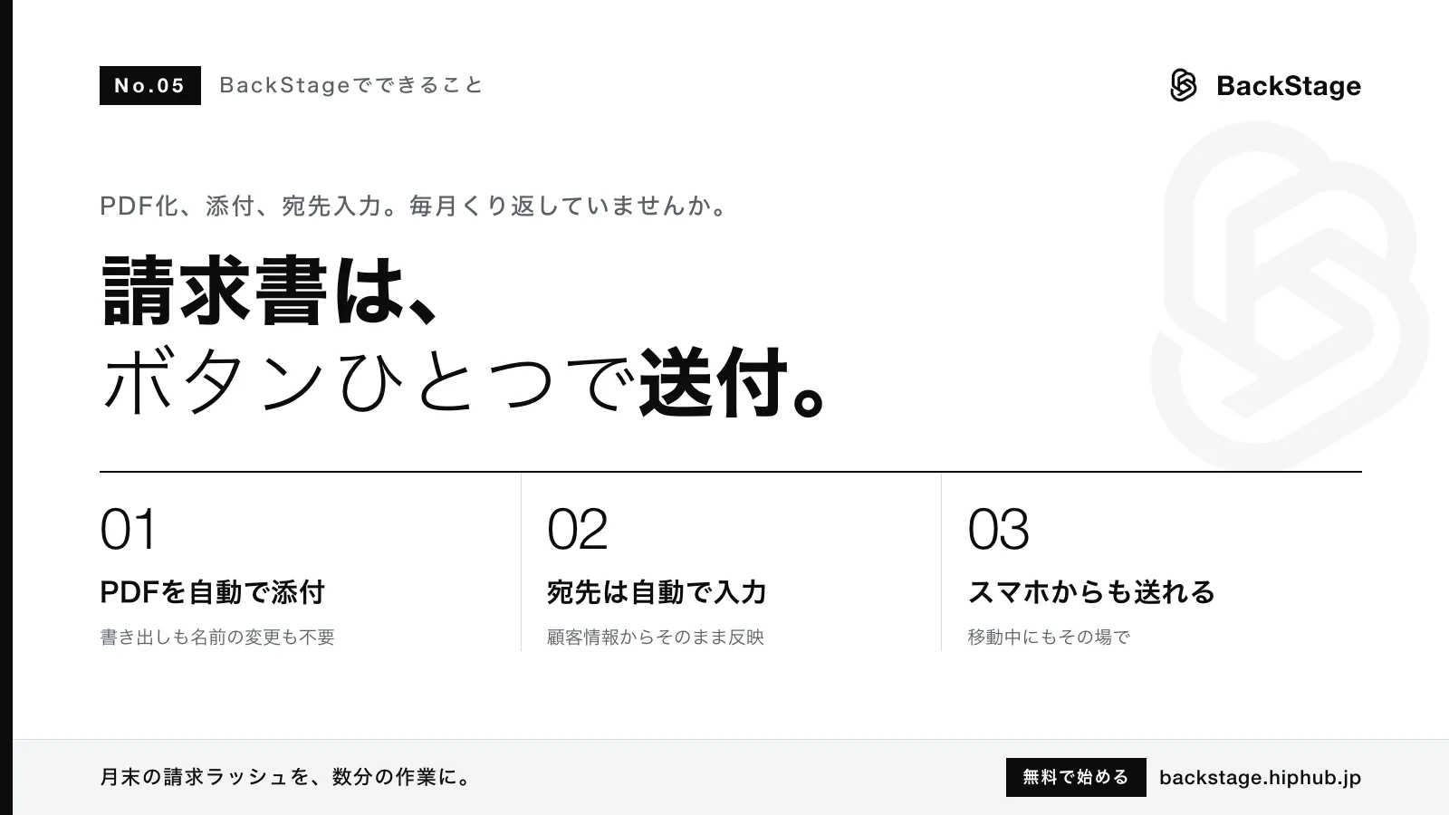 BackStageでできること #05｜PDFにしてそのまま送る