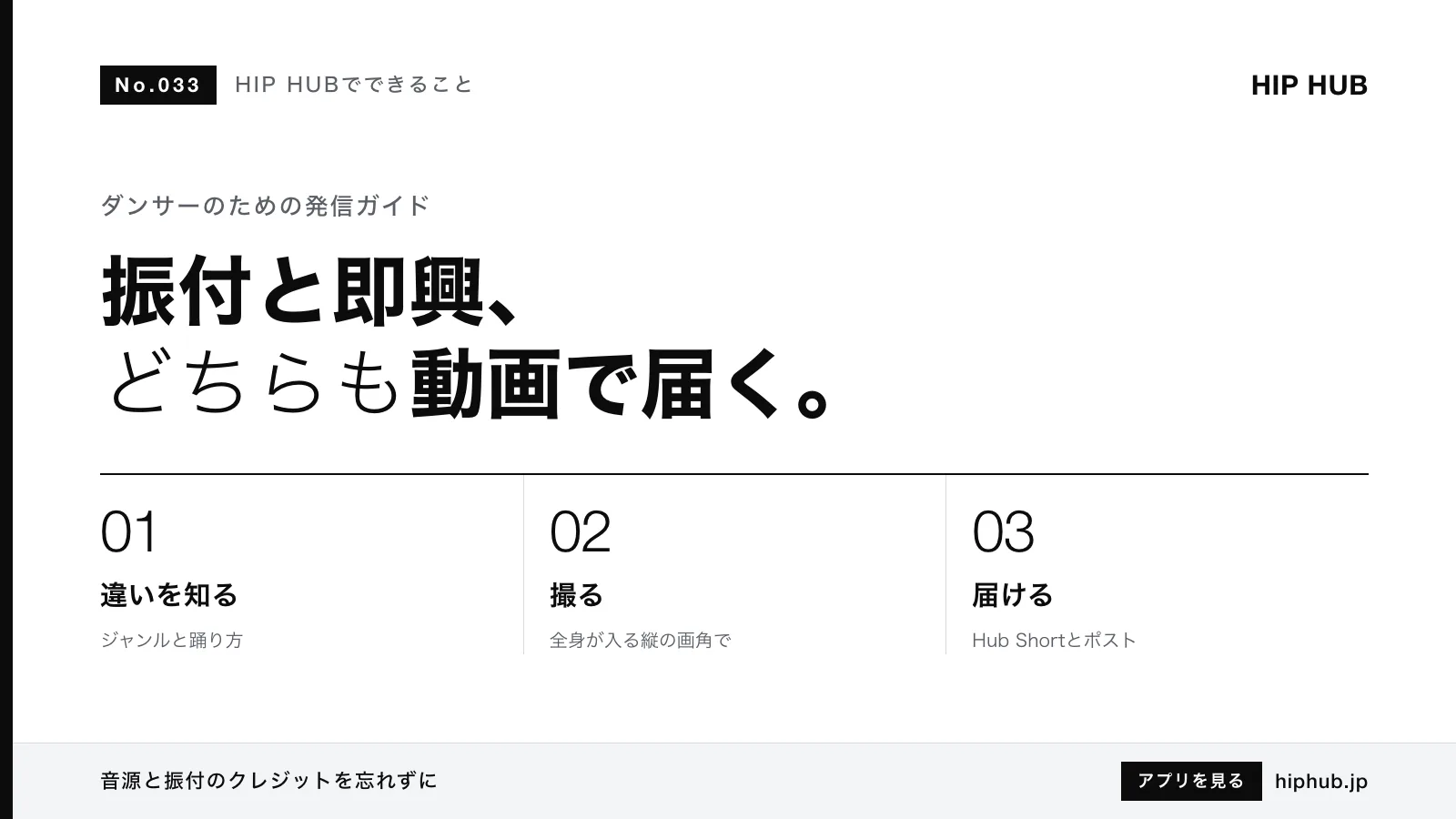 HIP HUBでできること #033｜ヒップホップダンスとフリースタイルの違いと動画発信のコツ