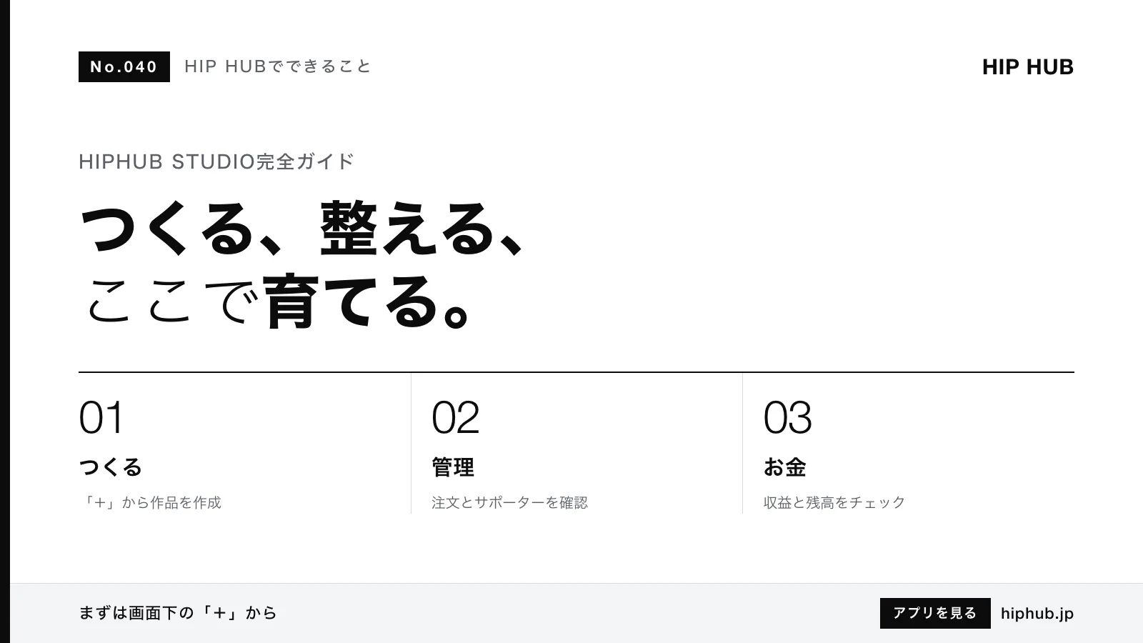 HIP HUBでできること #040｜HIPHUB STUDIOの使い方完全ガイド